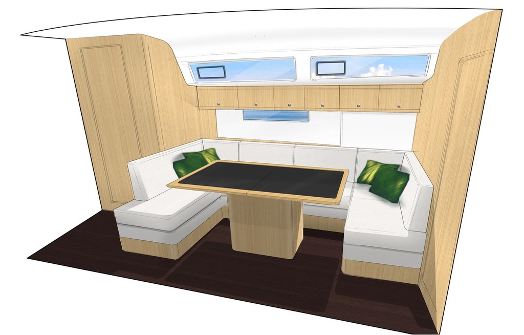 Dining area on the Bavaria CR56 © Bavaria Yachts Australia http://www.bavariasail.com.au